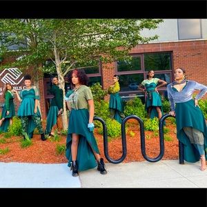 Semi-Formal Emerald High Low gown